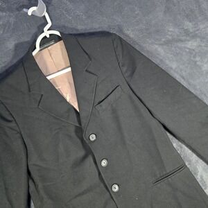 Perry‎ Ellis Blazer Jacket Business Casual Wool Blend Black Size 18
